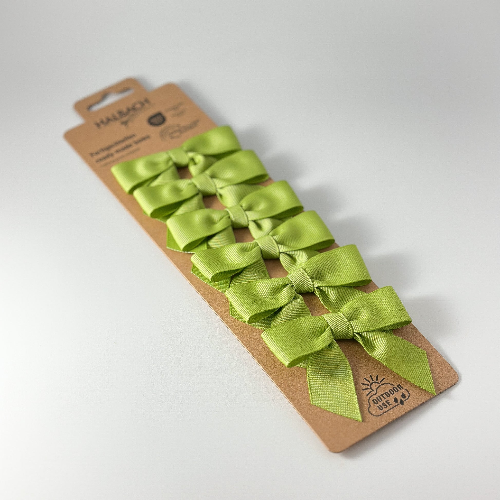 Dekoband mit Drahtclip "Spring Bow", 6er Set in 3 Farben, weiße Schleifen aus Ripsband für Dekorationen von Wohnen auf dem Land