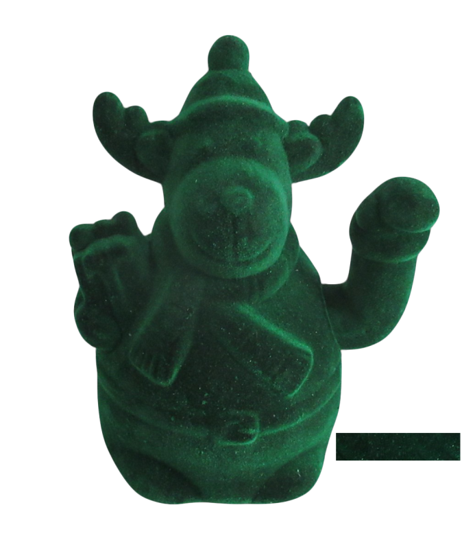 Deko Elch "Winke Elmar" Beflockt Grün *B-Ware* - Wohnen auf dem Land