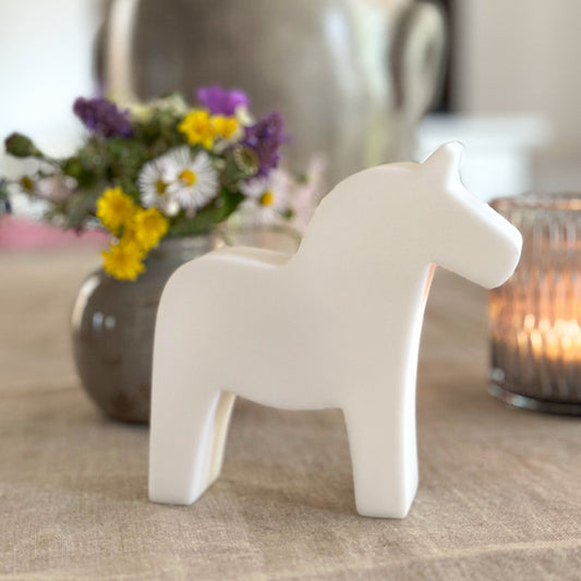 Deko Figur "Dalapferd" LED weiß - Wohnen auf dem Land