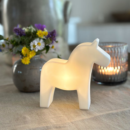 Deko Figur "Dalapferd" LED weiß - Wohnen auf dem Land