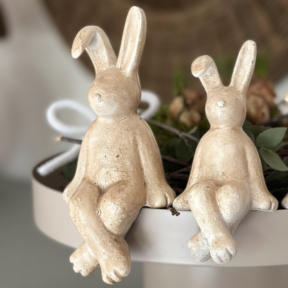 Kantenhocker Hase „Sönke“ Keramik Beige 3 Größen - Wohnen auf dem Land