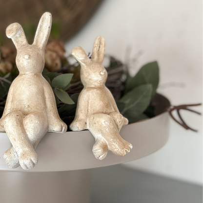 Kantenhocker Hase „Sönke“ Keramik Beige 3 Größen - Wohnen auf dem Land