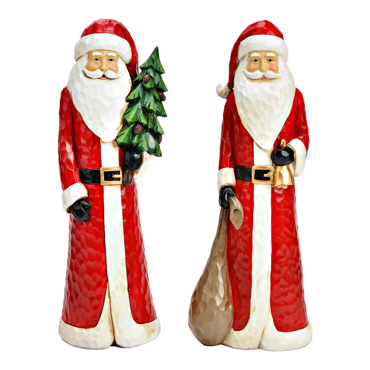 Große Weihnachtsmann Dekofigur "Nikolaus" aus Polyresin von Wohnen auf dem Land in 2 Varianten, festliche Weihnachtsdekoration