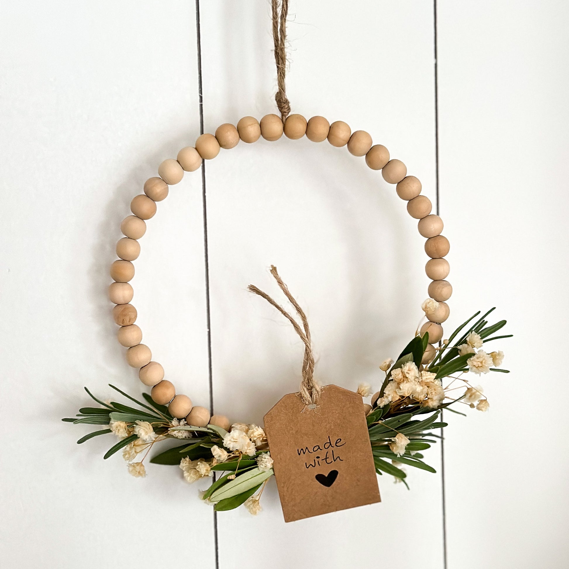 Anhänger Holz Perlen "Ring" Rund Natur - Wohnen auf dem Land