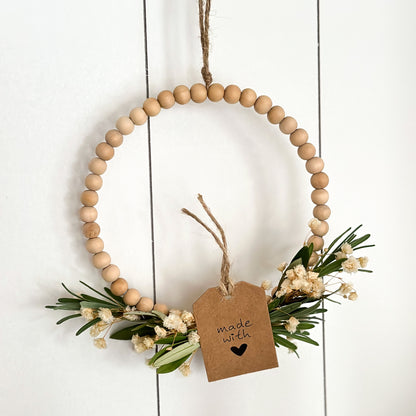 Anhänger Holz Perlen "Ring" Rund Natur - Wohnen auf dem Land