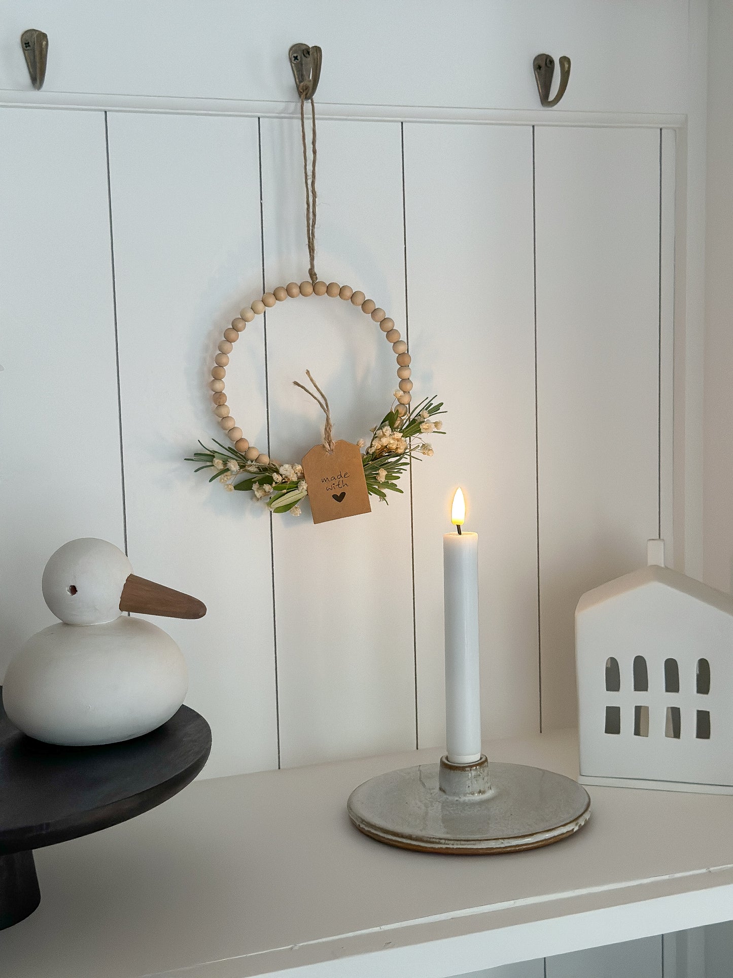 Anhänger Holz Perlen "Ring" Rund Natur - Wohnen auf dem Land