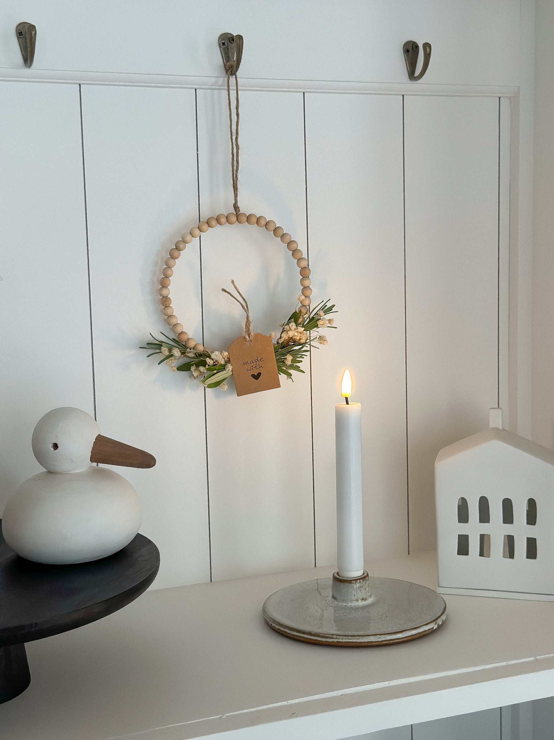 Anhänger Holz Perlen "Ring" Rund Natur - Wohnen auf dem Land