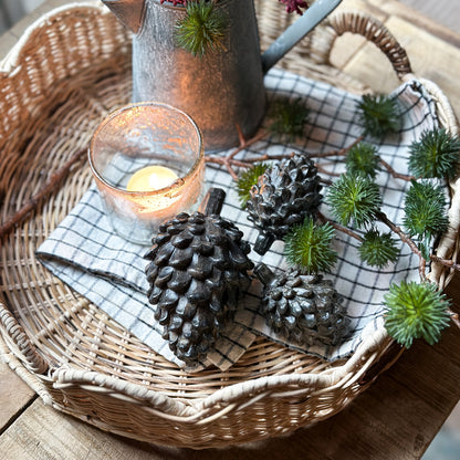 Deko Zapfen "Cones" schwarz braun 3er Set - Wohnen auf dem Land