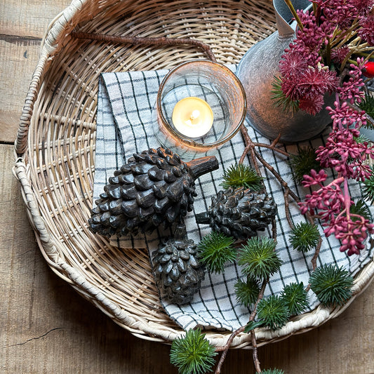 Deko Zapfen "Cones" schwarz braun 3er Set - Wohnen auf dem Land