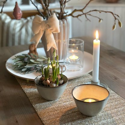 Stoff-Schleife "Mathilda" in Creme, hängbare Dekoration von Wohnen auf dem Land, aus weichem Stoff gefertigt.
