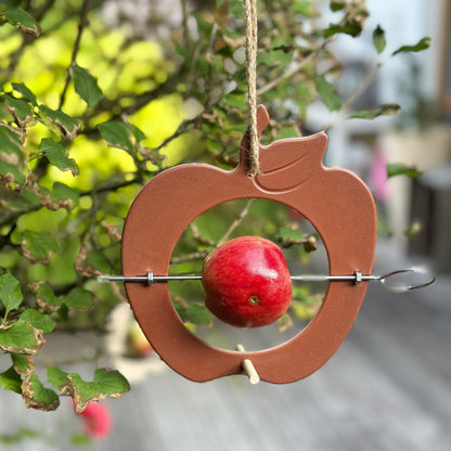 Futterhalter Aufhänger Apfel "Vogelschmaus" Kunststoff 5 Farben - Wohnen auf dem Land
