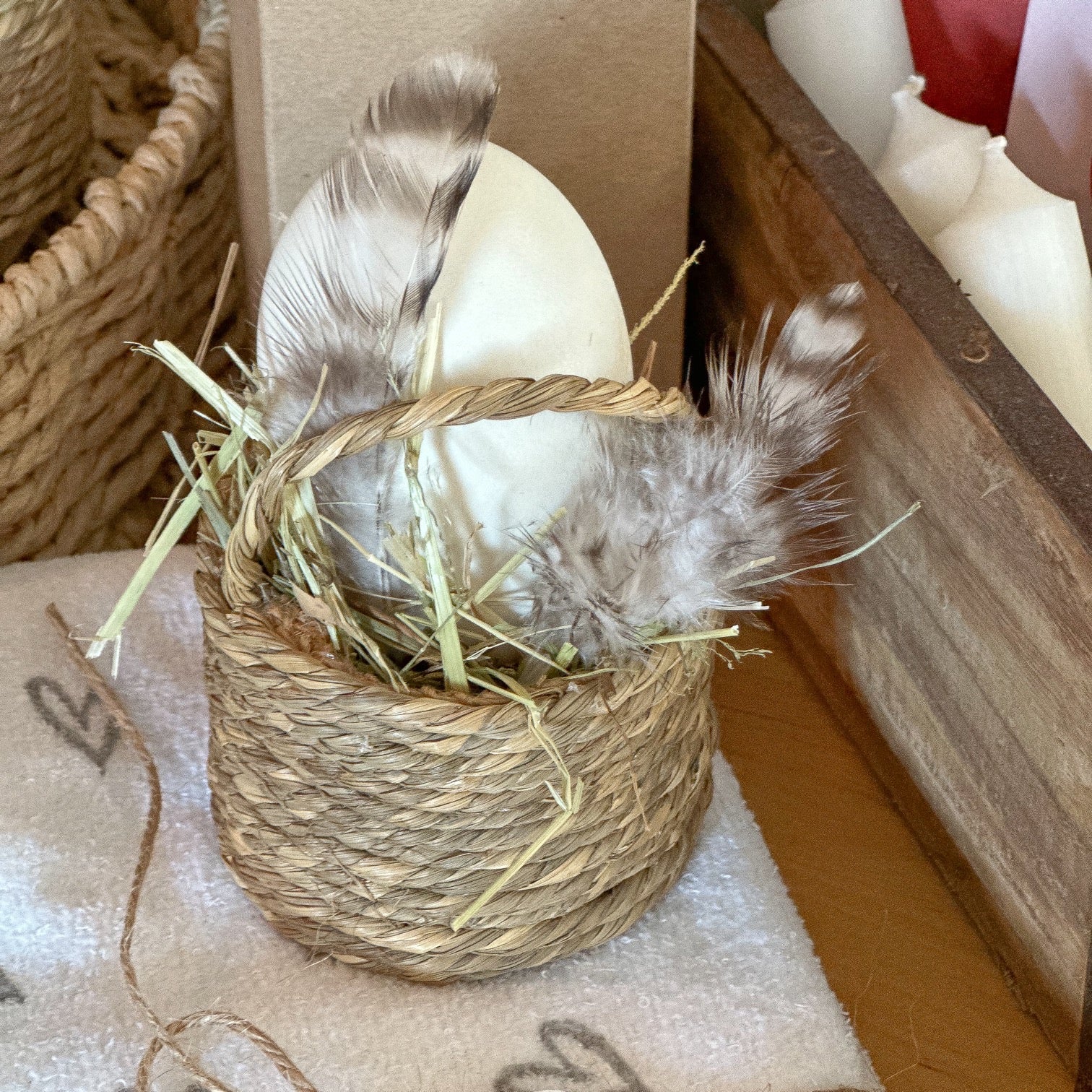 Körbchen mit Henkel - Wohnen auf dem Land