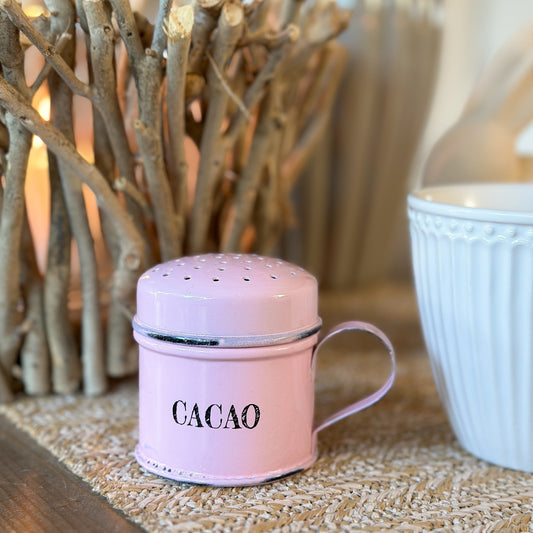 Streuer Gewürz "Cacao" Metall Vintage pink - Wohnen auf dem Land