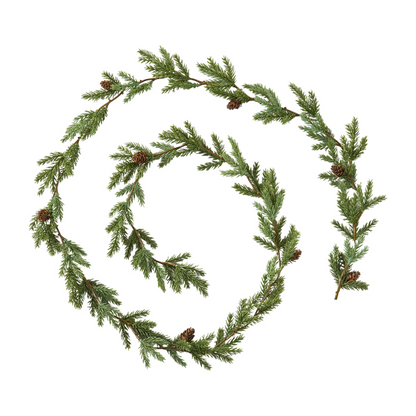 Deko Girlande Tanne mit Zapfen "Nordic Pine" Grün 183cm - Wohnen auf dem Land