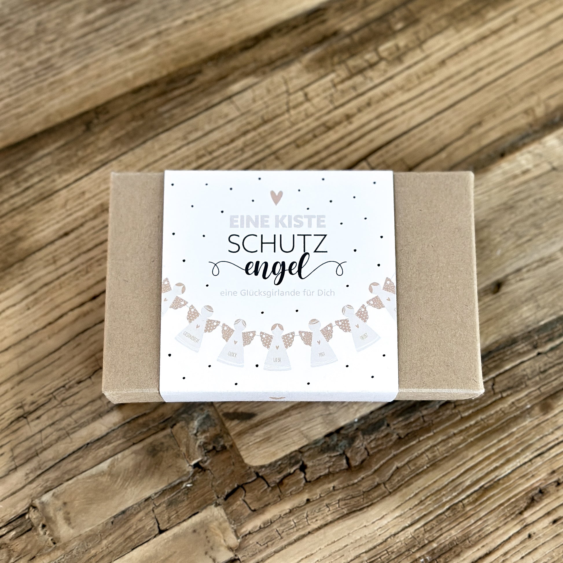 Girlande Geschenkbox "Eine Kiste Schutzengel" Papier - Wohnen auf dem Land