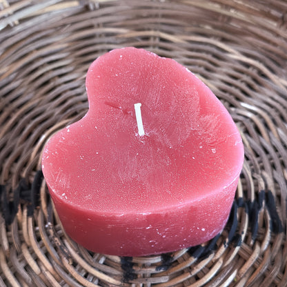 Kerze Herzform "Amour" Rot 55x80 - Wohnen auf dem Land