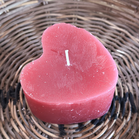 Kerze Herzform "Amour" Rot 55x80 - Wohnen auf dem Land