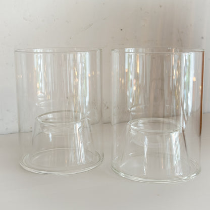 Teelichthalter 2er Set "Hygge Duo" Glas klar 9cm - Wohnen auf dem Land