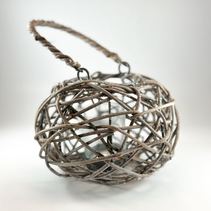 Windlicht mit Henkel "Sienna" Rankengeflecht mit Glas 2 Varianten - Wohnen auf dem Land