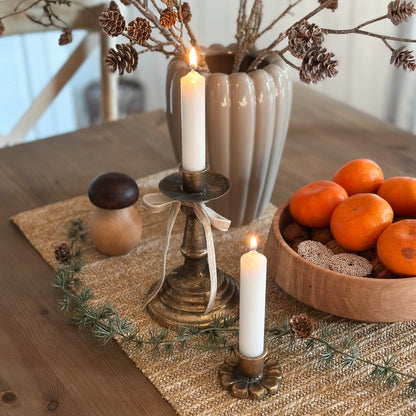 Kerzenhalter "Blomma" Metall Messing Gold Antik - Wohnen auf dem Land