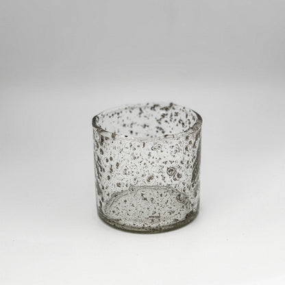 Teelicht Glas "Briller" Vintage grau 7cm - Wohnen auf dem Land