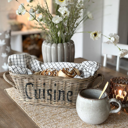 Brot Korb Küche „Cuisine“ Rattan Oval - Wohnen auf dem Land