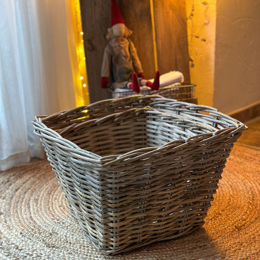 Korb Topf „Taper Square" Rattan 2er Set - Wohnen auf dem Land