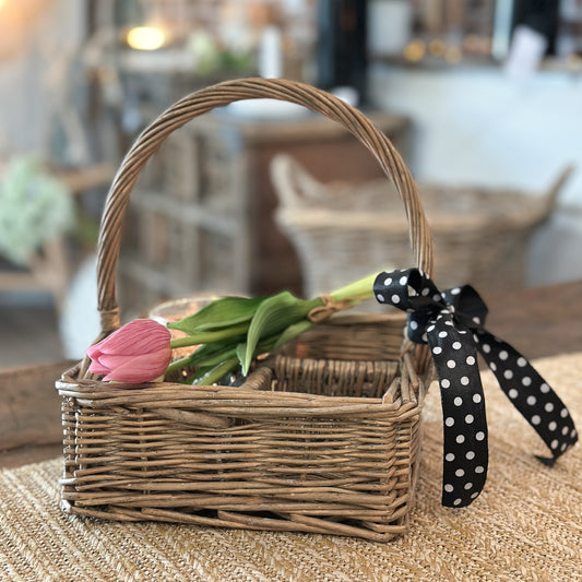 Tragekorb mit Henkel "Hyggekorb" Weide - Wohnen auf dem Land