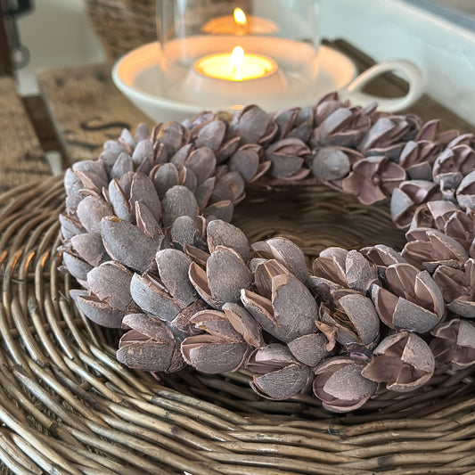 Deko Kranz "Bakuli" Powder Pink 20cm - Wohnen auf dem Land