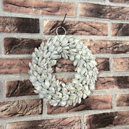 Deko Kranz "Bakuli" Weiß 20cm - Wohnen auf dem Land