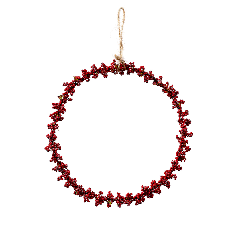 Deko Kranz mit Beeren "Julmys" Rot groß 16cm - Wohnen auf dem Land