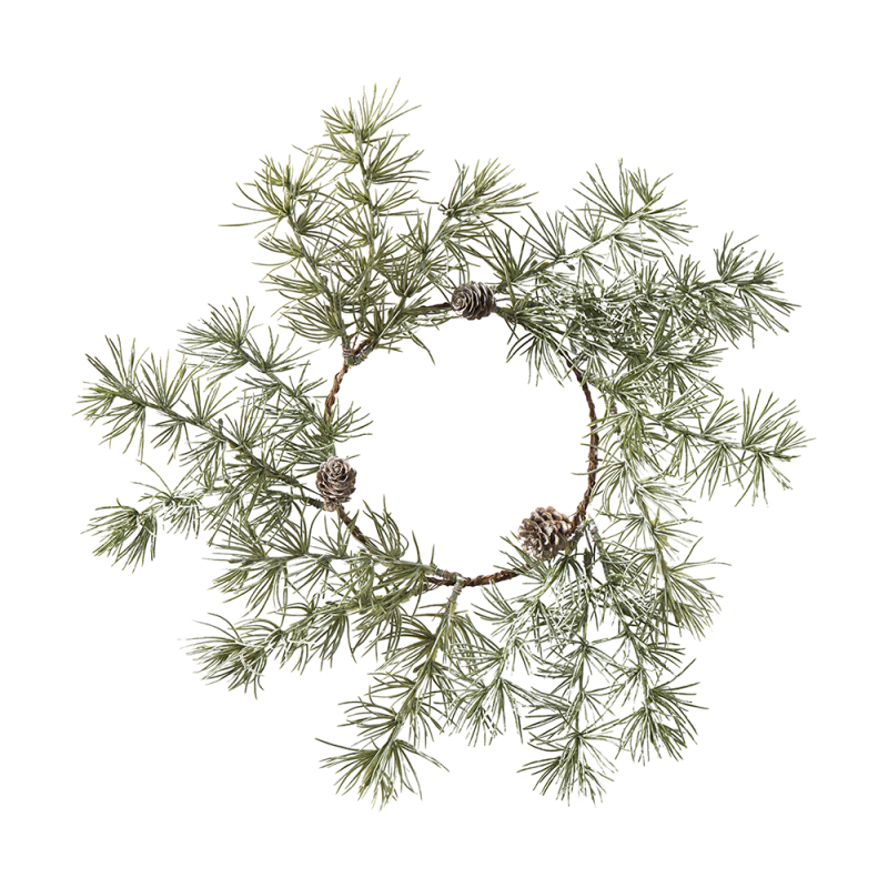 Deko Kranz Tanne "Zedernzauber" leicht geweißt Grün 32cm - Wohnen auf dem Land