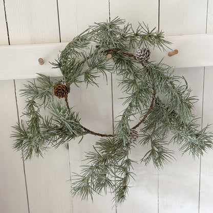 Deko Kranz Tanne "Zedernzauber" leicht geweißt Grün 32cm - Wohnen auf dem Land