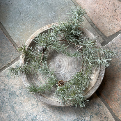 Deko Kranz Tanne "Zedernzauber" leicht geweißt Grün 32cm - Wohnen auf dem Land