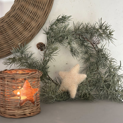 Deko Kranz Tanne "Zedernzauber" leicht geweißt Grün 32cm - Wohnen auf dem Land