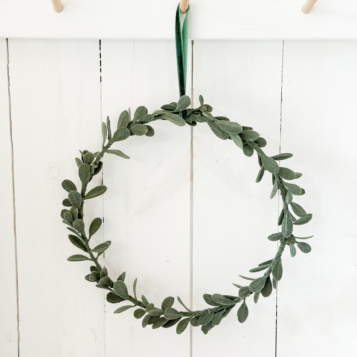 Kranz Blätter "Misty Green" grün 23cm - Wohnen auf dem Land