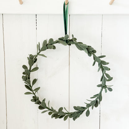 Kranz Blätter "Misty Green" grün 23cm - Wohnen auf dem Land