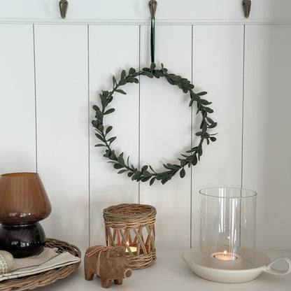 Kranz Blätter "Misty Green" grün 23cm - Wohnen auf dem Land