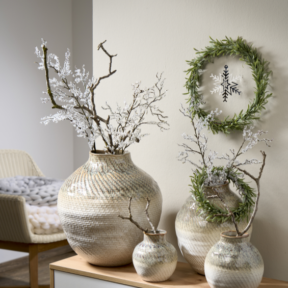 Grüner Lavendel Kranz "Immergrün" von Wohnen auf dem Land, 20cm Durchmesser, dekorativ und natürlich aussehend.