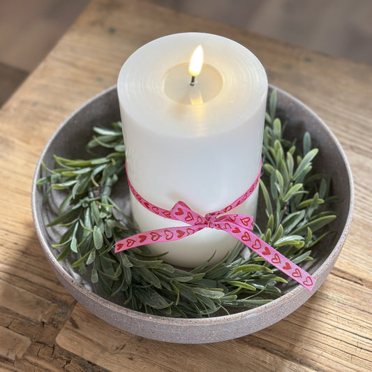 Grüner Lavendelkranz "Immergrün" von Wohnen auf dem Land, 20 cm Durchmesser, dekorativ und lebendig.