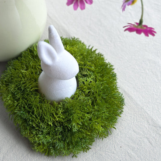 Moos Kranz "Frühlingsnest" grün 19cm - Wohnen auf dem Land