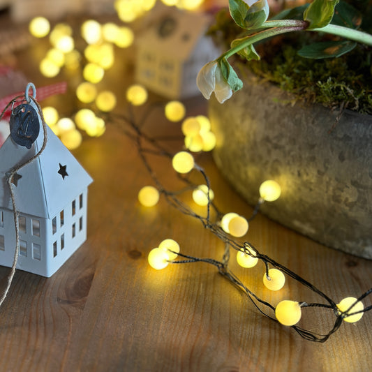 Lichterkette Cluster "Perlen" 120 LED Outdoor warmweiß 3m - Wohnen auf dem Land