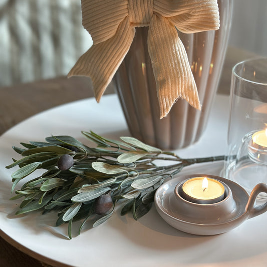 Oliven Zweig Pick "Bella Oliva" mit Früchten Grün 30cm - Wohnen auf dem Land