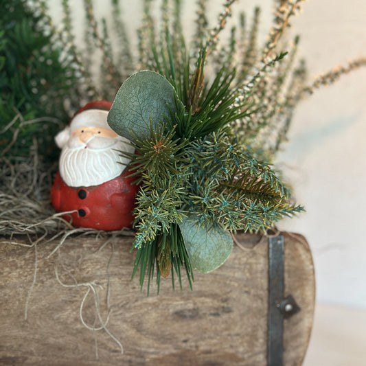 Tannen Pick mit Eukalyptus "Wintergrün" Kunststoff Grün 25cm - Wohnen auf dem Land