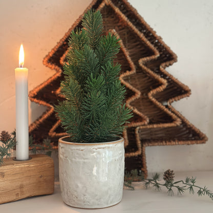 Blumenpot Übertopf "Ecru" Keramik creme weiß groß 11cm - Wohnen auf dem Land