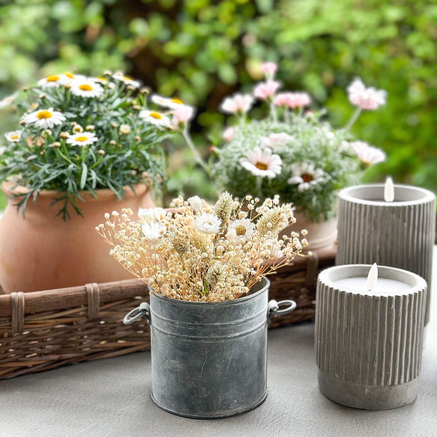 Dose Blumenvase "Zinc Pot" - Wohnen auf dem Land