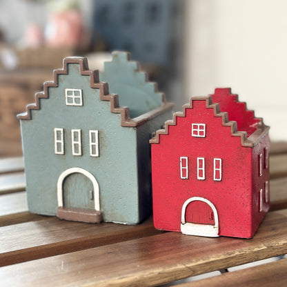 Vase Pflanztopf Haus "Amsterdam" Keramik 6 Varianten groß - Wohnen auf dem Land