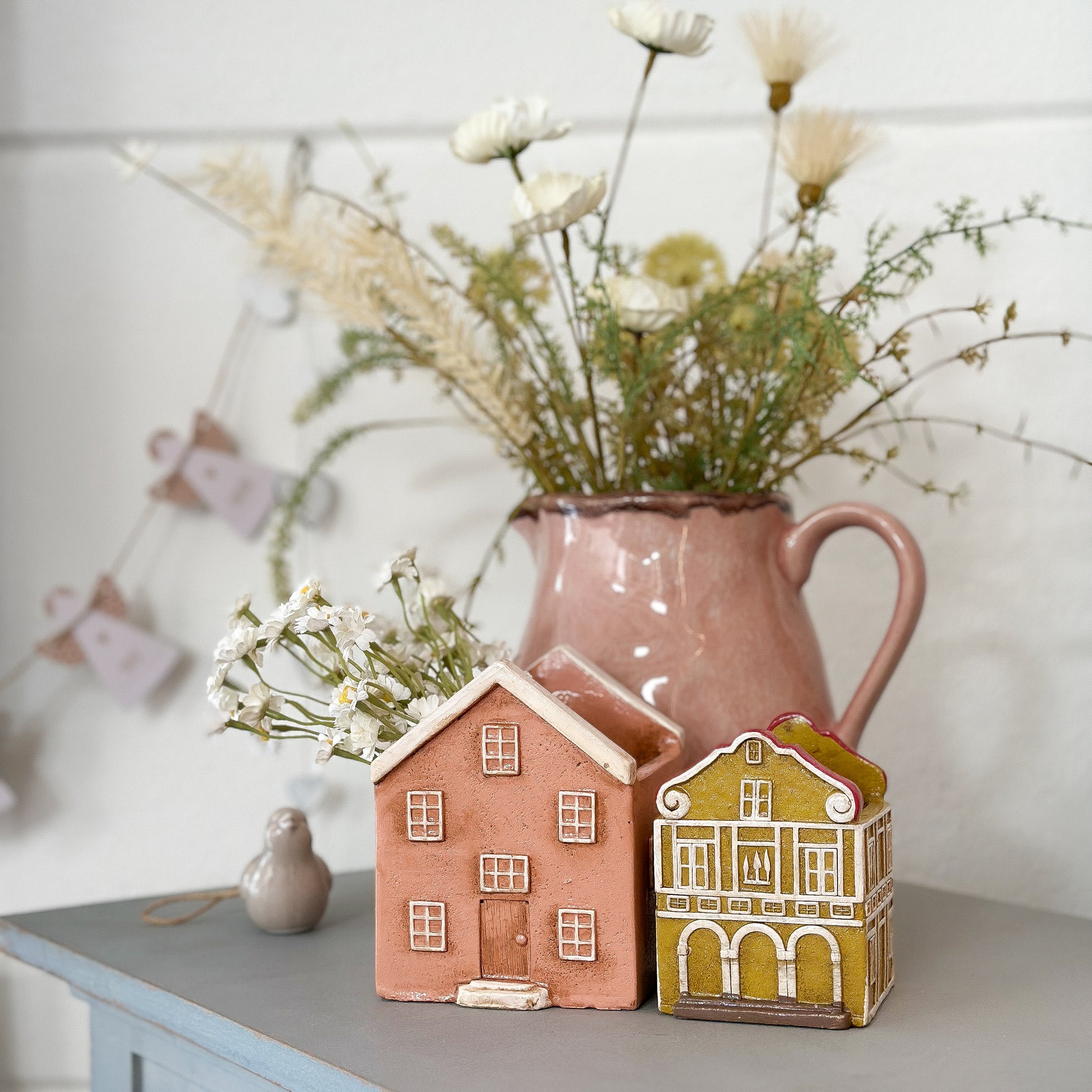 Vase Pflanztopf Haus "Amsterdam" Keramik 6 Varianten groß - Wohnen auf dem Land