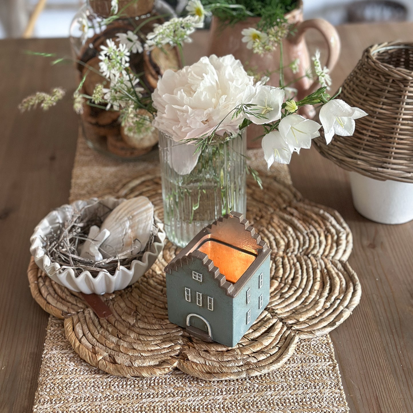 Vase Pflanztopf Haus "Amsterdam" Keramik 6 Varianten klein - Wohnen auf dem Land