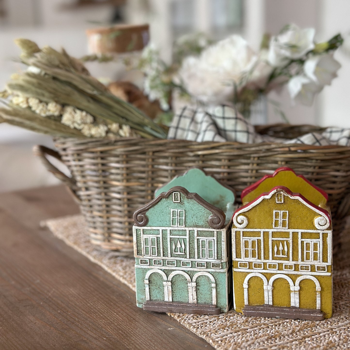 Vase Pflanztopf Haus "Amsterdam" Keramik 6 Varianten klein - Wohnen auf dem Land